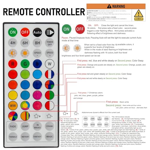 Dazzle Bright Smart Color Changing Christmas Lights, 66FT 200 LED RGB String Lights with Remote & App Controlled, Hallowee...