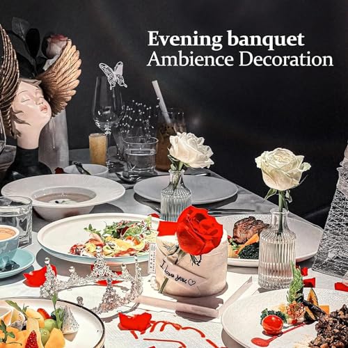 Anquephd Glass Bud Vase Set of 32PCS Wedding Centerpieces for Tables,Mini Clear Bud Vases for Flowers,Small Flower Vases S...