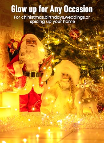 Minetom Twinkle Fairy Lights, 33 ft 100 LED USB Plug in String Lights with Remote and Timer, Waterproof 8 Modes for Bedroo...