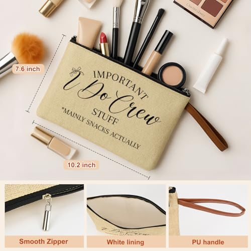 NBIAN 3PCS Luxury Makeup Bag Gift for Bridesmaid Proposal, Bachelorette Swag, Bridal Party - Thoughtful Present Women Ladi...