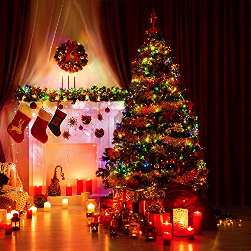 Green Convenience Christmas Lights 33ft 100 LED Battery String Lights with Timer Memory Function USB or Battery Powered Wa...
