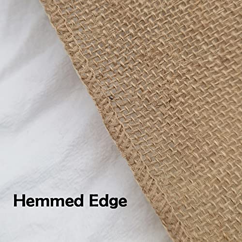 INSPIRELLE 1" Natural Burlap Fabric Roll 10 Yards Jute Ribbon for Gift Wrapping Craft Projects Wedding Decoration Home Dec...