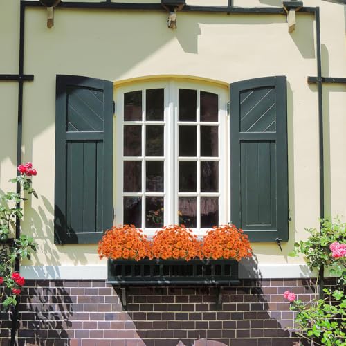 TYISWY 21 Bundles Outdoor Artificial Flowers UV Resistant Fake Silk Flowers No Fade Faux Plastic Plants Garden Porch Windo...
