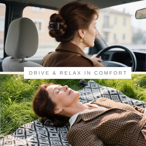 8 Pack Flat Hair Clips for Women – Large Matte Rectangle No-Slip Claw Clips, Strong Hold Square Hair Accessories for Thick...