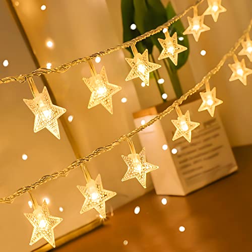 ANJAYLIA 40 LED Star String Lights 20 FT Fairy Christmas Lights Battery Operated for Indoor & Outdoor, Party, Wedding and ...