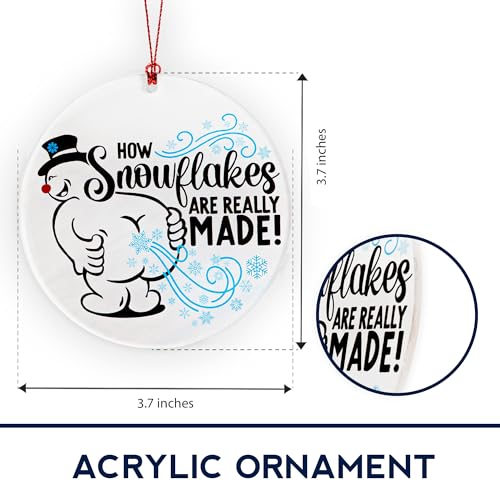 Christmas Ornaments 2025, Snowman Ornament, Funny Christmas Ornaments, Funny Ornament for Adults, Hilarious Holiday Decora...