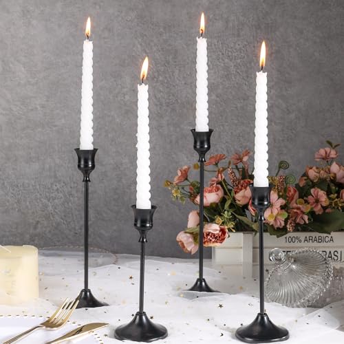 Tunyet Candlestick Holders, 6PCS Metal Taper Candle Holder, Black Candle Holders for Candlesticks, Candle Holder for Weddi...