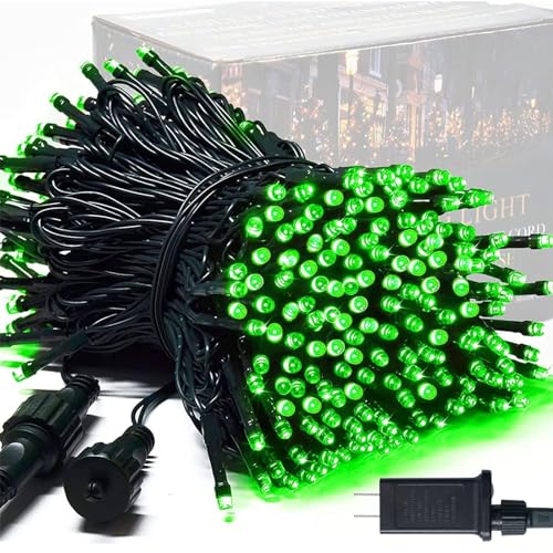 JMEXSUSS 250 LED Green String Lights - 91.5ft Green Christmas Lights Outdoor Waterproof, 8 Lighting Modes, Connectable St....