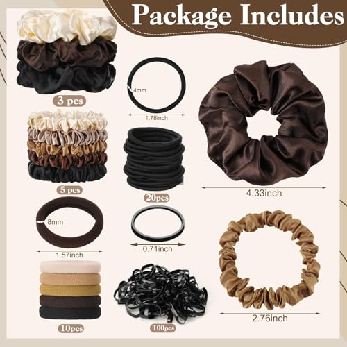 173 Pcs Hair Accessories Kit Include Flat Hair Clips Hair Brush Satin Scrunchies Mini Hair Claw Hairpins Hair Ties for All...