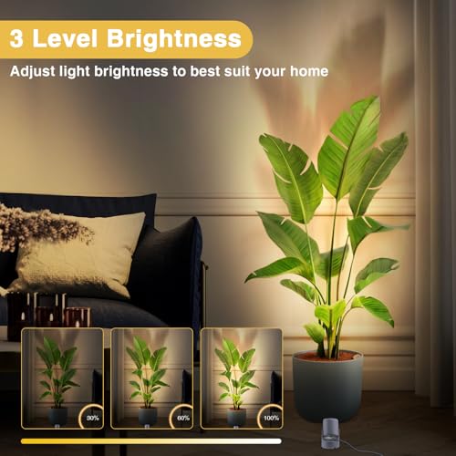 URTOM 6W RGBW Uplighting Indoor Color Changing Up Lights Indoor with Remote Dimmable LED Spot Lights for Home Aluminum Acc...