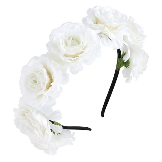 BAHABY Flower Headbands for Women Floral Headband Wedding Photo Props Headpiece