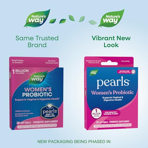 Nature's Way Women's Probiotic Pearls, Supports Vaginal and Digestive Health*, 1 Billion Live Cultures, No Refrigeration R...