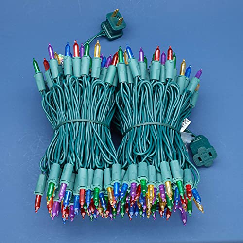 SWEET SHINE 200 Count Multicolor LED Christmas Lights, 66 ft Green Wire UL Certified Commercial Grade Holiday String Light...