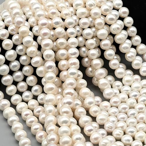 Craft String Pearls 10MM Beads Garland, 14 Yards Christmas Garland Faux Pearl Beads String Roll Bulk for DIY Craft, Weddin...