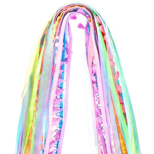 Yuefunny 30 Pcs 32.81 yd Easter Ribbon for Crafts Gift Wrapping Holiday Fabric Fringe Trim Grosgrain Satin Bow Ribbons Sew...