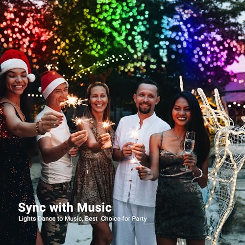 Brizled RGB Christmas Lights, 164ft 500 LED Color Changing String Lights, Dimmable Christmas Tree Light, Indoor Multifunct...