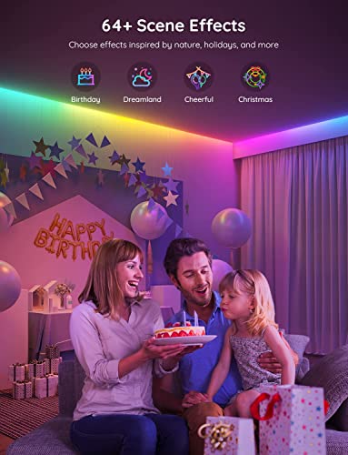 Govee RGBIC LED Strip Lights, Smart LED Lights for Bedroom, Bluetooth LED Lights APP Control, DIY Multiple Colors on One L...