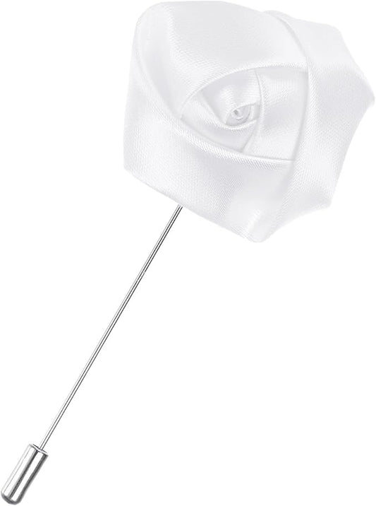 M METERXITY 1-Pack Flower Lapel Pins for Men, Rose Boutonnieres Pin Groom Boutonnieres for Wedding/Dance/Party, Men Lapel ...