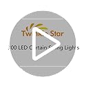 Twinkle Star 300 LED Curtain String Lights, 8 Modes Plug in Fairy Lights for Bedroom,Wedding,Party,Birthday, Hanging Twink...