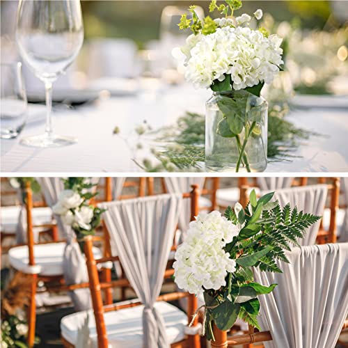 Auihiay 64 PCS Artificial Hydrangea Flowers, Silk Hydrangea Full Flowers Heads with Stems for Wedding Centerpieces, Home, ...