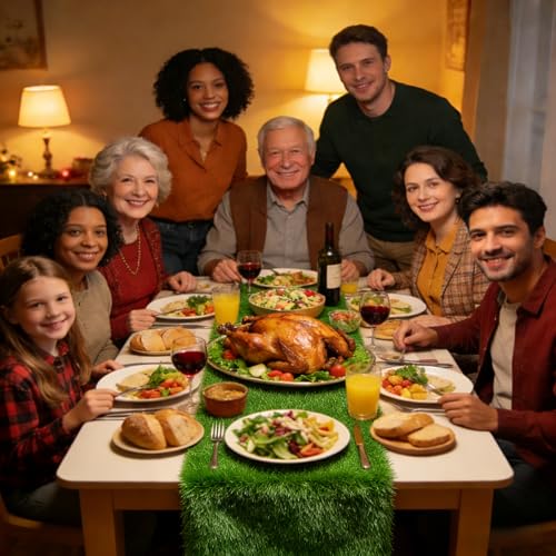 COOLGRASS Artificial Grass Table Runners Debris-Free Fake Grass Shed-Free ,Turf Table Runner for Wedding Party, Golf Theme...