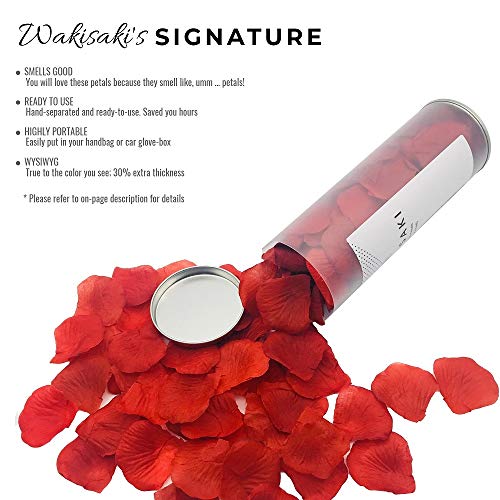 (Pre-Separated, Scented) WAKISAKI Artificial Silk Rose Petals for Wedding Flower Petals for Romantic Special Night, for Pr...