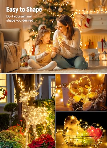 Minetom Twinkle Fairy Lights, 33 ft 100 LED USB Plug in String Lights with Remote and Timer, Waterproof 8 Modes for Bedroo...