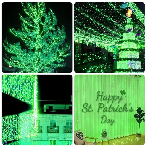 ILLUMINEW St. Patrick's Day LED Fairy Lights - 98ft 300 Count Connectable Waterproof for Indoor Outdoor Holiday Party Deco...