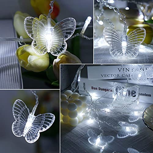 StarryMine Curtain Butterfly String Light 20Ft 120LED Window USB Fairy Lights 24 Butterfly 8 Modes with Remote Control for...