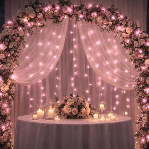 Boltigen Pink Slow Twinkling Christmas Lights, 20 LED Mini String Light, 7ft UL Certified Waterproof Connectable for Indoo...