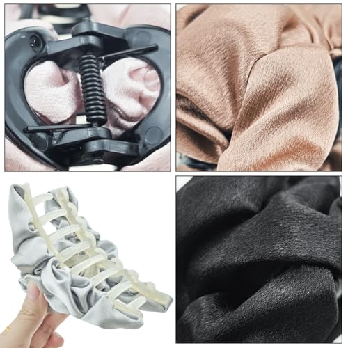 Capiant 4 Pack Large Non-Slip Banana Jaw Hair Clips for Women - Silk Cloud Claw Clips for Thick & Thin Hair