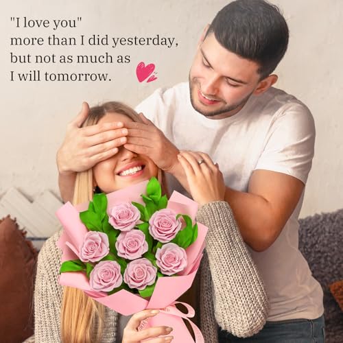 Cooeach Preserved Flowers Bouquet Flowers for Delivery Forever Real Roses, Long-Lasting | Birthday Gifts for Women, Mom, W...