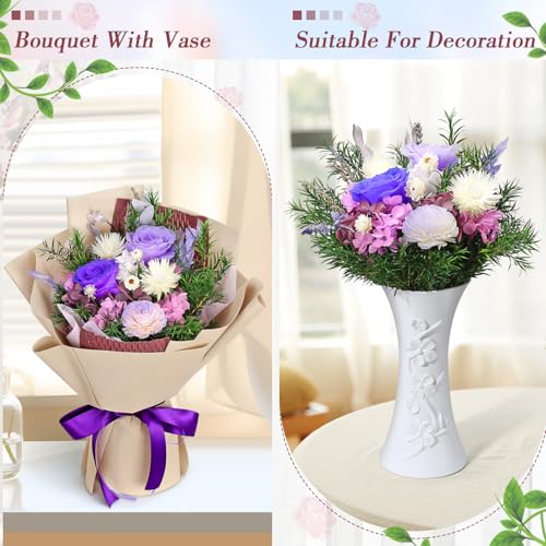 Bloom's Diary Preserved Flowers Bouquet, Flowers for Delivery Prime, Birthday Gifts for Women, Wife, Mother, Her (Purple)