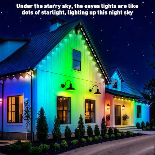 INZIDOL Permanent Outdoor Lights,200FT RGB Eave Light,IP67 Waterproof Lighting for House,Smart LED with App/Remote Control...