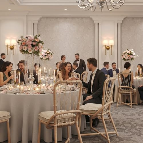 FSyueyun Brass Candlestick Holders Set of 3, Elegant Metal Candlestick Holders for Vintage Taper Candle Holders, Perfect f...