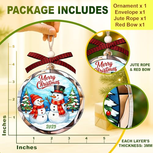 Snowman Ornaments - Snowman Christmas Ornament 2025, Christmas Ornament 2025, Snowmans Gifts, Holiday Decorations and Xmas...