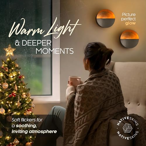 NativeSkins Eclipse Metal Wall Candle Sconces Set of Two Wall Candle Holders - Set of 2 Handcrafted Decorative Tea Light S...