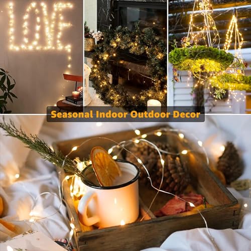 6 Pack Fairy Lights Battery Operated 7ft 20 LED Mini String Lights Twinkle Lights Silver Wire Firefly Starry Moon Lights f...