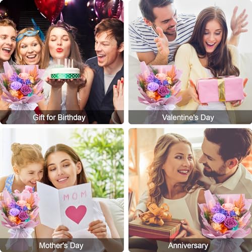 Forever Flower,Flower for Delivery,Roses Bouquet Lasting for 3 years,Birthday Flowers,Sympathy Flowers,Gifts for Her Women...