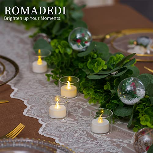 Votive Tea Light Candle Holders - Mini Clear Glass Tealight Holder as Candlelit Dinner Party Events Birthday Wedding Recep...