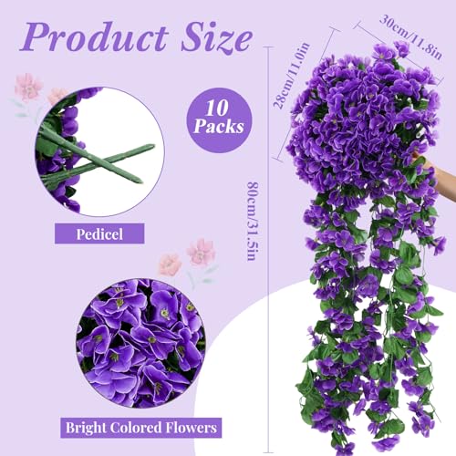 Yuxung 10 Pack 10 Pack Artificial Hanging Flowers Garland Arch Flowers for Wedding Ceremony Wall Home Floral Party Garden ...
