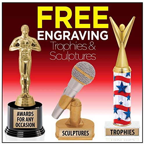 Crown Awards 5" Shieldz Bowling Pins Sculpture Trophy, Custom Resin Bowling Trophies with Personalized Engraving Prime