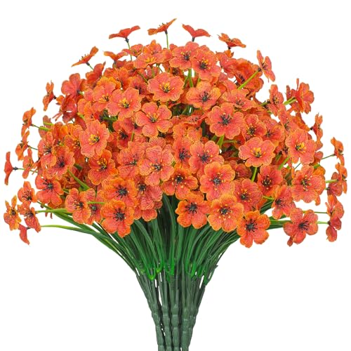 TYISWY 21 Bundles Outdoor Artificial Flowers UV Resistant Fake Silk Flowers No Fade Faux Plastic Plants Garden Porch Windo...