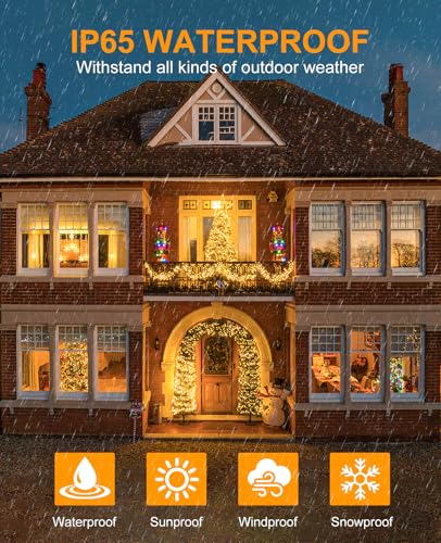 80FT 240 LED Christmas Lights Outdoor, Warm White Christmas String Lights 8 Modes, Waterproof Connectable Christmas Tree L...