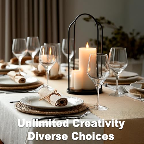 6 Pack Burlap Table Runners 12x108 Inch - Natural Jute Rustic Farmhouse Table Runner Decor for Western Wedding, Farmhouse ...