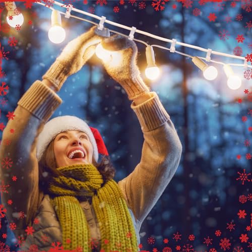 Namalu 100 Pcs Christmas Light Clips Gutter Clips for Hanging Outdoor Lights Plastic Weatherproof Gutter Hooks Hanging Str...