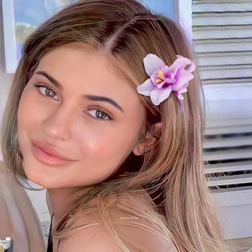 KICOSY 9PCS Hawaiian Flower Hair Clips - Women's Hibiscus, Plumeria & Orchid Designs