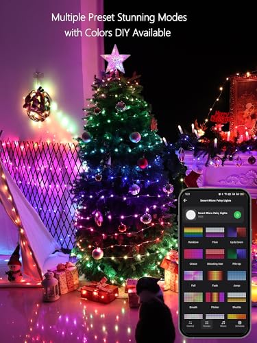 BrizLabs Smart Fairy Lights, 33ft 100 LED Color Changing Fairy Lights Work with Alexa/Google Home, WiFi Pink Valentine's D...