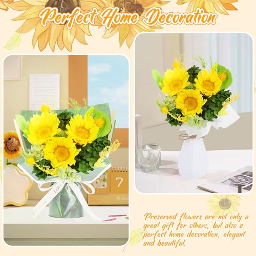 Forever Flowers for Delivery, Preserved Flowers Fresh Sunflower Bouquet, Sophisticated Packaging Preserved Flower Bouquet ...