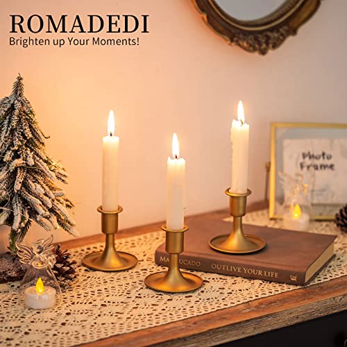 Candlestick Holders Taper Candle Holders, Romadedi Gold Candle Stick Candle Holder for Table Centerpiece, Wedding Receptio...